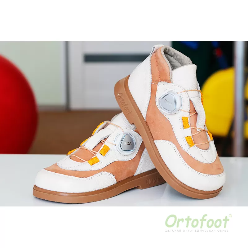 Туфли-кроссовки детские ортопедические Ortofoot OrtoCrossPremium 411 Bezh с выкладкой свода